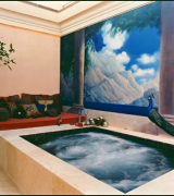 Maxfied Parrish Courtyard Spa mural view one
