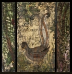 Lyre Bird, part of elevator panels SOLD